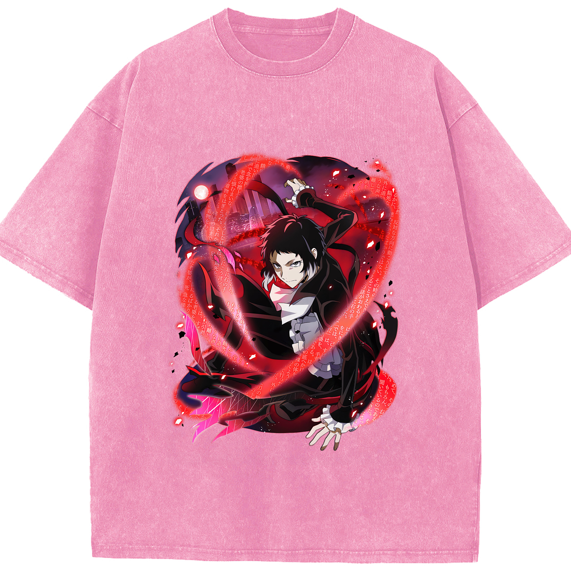 （画像用） 文豪ストレイドッグス Bungo Stray Dogs 綿100% ヴィンテージ風 半袖Tシャツ（フロントプリント）